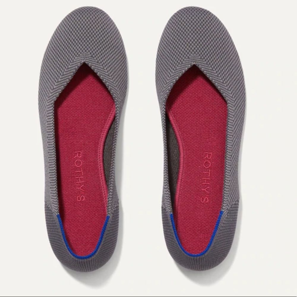 Rothy’s Charcoal Grey Round Toe Flats Loafers EUC Ladies Size 8 (fits like 7.5)